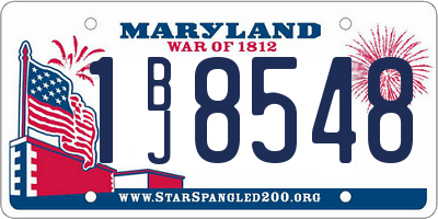MD license plate 1BJ8548