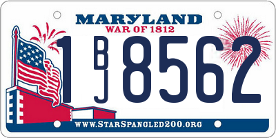 MD license plate 1BJ8562