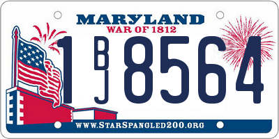 MD license plate 1BJ8564