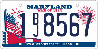 MD license plate 1BJ8567