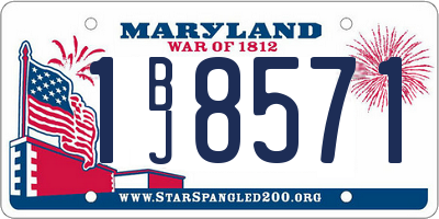 MD license plate 1BJ8571