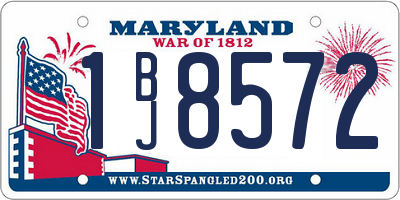 MD license plate 1BJ8572