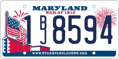 MD license plate 1BJ8594