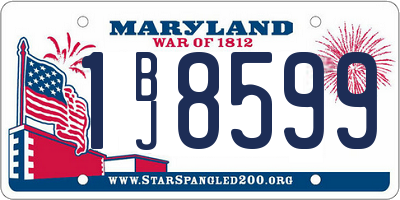 MD license plate 1BJ8599