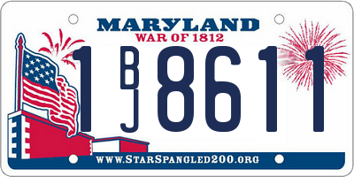 MD license plate 1BJ8611