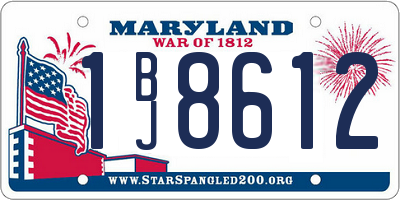 MD license plate 1BJ8612