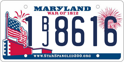 MD license plate 1BJ8616