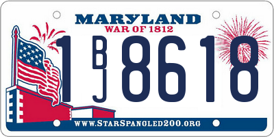 MD license plate 1BJ8618