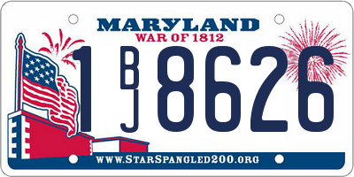 MD license plate 1BJ8626