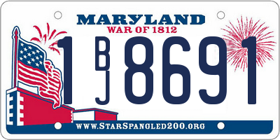 MD license plate 1BJ8691