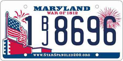 MD license plate 1BJ8696