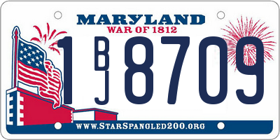 MD license plate 1BJ8709