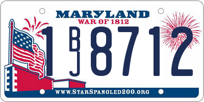 MD license plate 1BJ8712