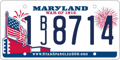 MD license plate 1BJ8714