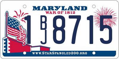 MD license plate 1BJ8715