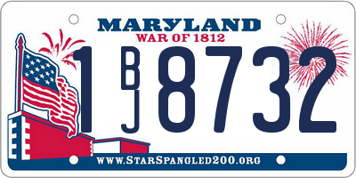 MD license plate 1BJ8732