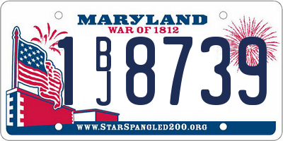 MD license plate 1BJ8739