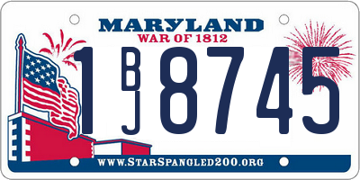 MD license plate 1BJ8745