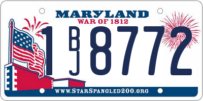 MD license plate 1BJ8772