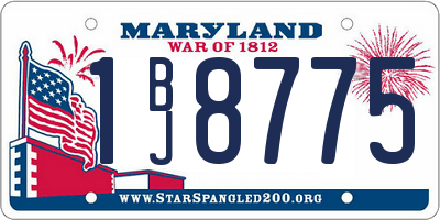 MD license plate 1BJ8775
