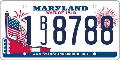 MD license plate 1BJ8788