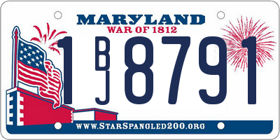 MD license plate 1BJ8791