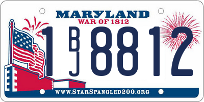 MD license plate 1BJ8812