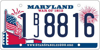 MD license plate 1BJ8816