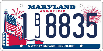 MD license plate 1BJ8835