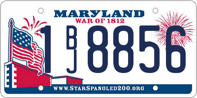 MD license plate 1BJ8856