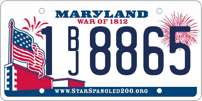 MD license plate 1BJ8865