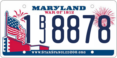 MD license plate 1BJ8878