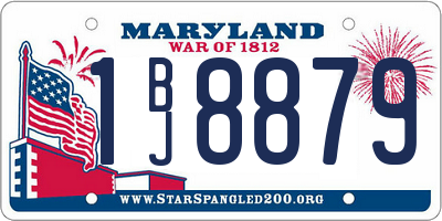 MD license plate 1BJ8879