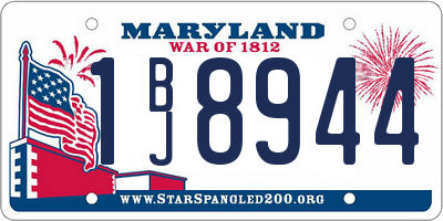 MD license plate 1BJ8944