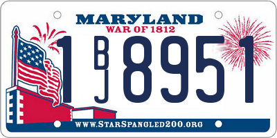 MD license plate 1BJ8951