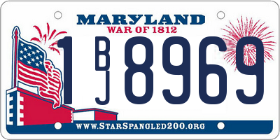MD license plate 1BJ8969