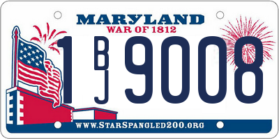 MD license plate 1BJ9008