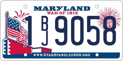 MD license plate 1BJ9058
