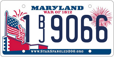 MD license plate 1BJ9066