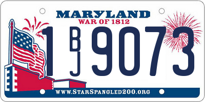 MD license plate 1BJ9073