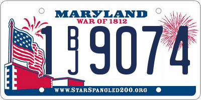 MD license plate 1BJ9074