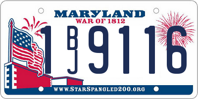 MD license plate 1BJ9116