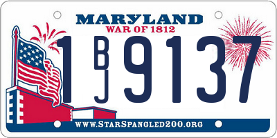 MD license plate 1BJ9137