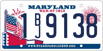MD license plate 1BJ9138