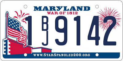 MD license plate 1BJ9142