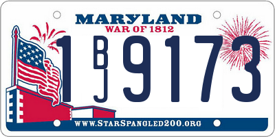 MD license plate 1BJ9173