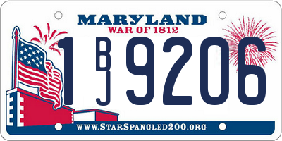 MD license plate 1BJ9206