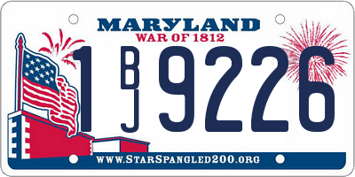 MD license plate 1BJ9226