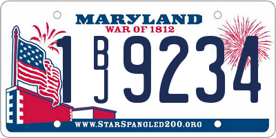 MD license plate 1BJ9234