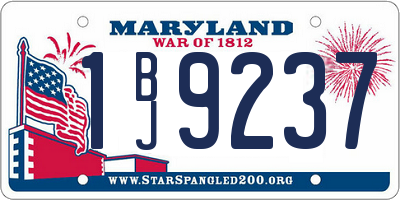 MD license plate 1BJ9237